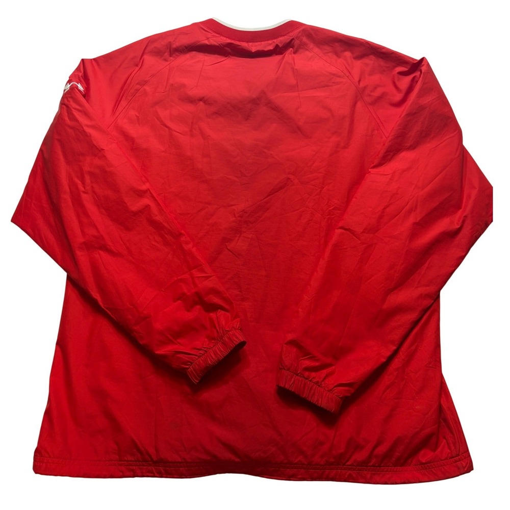 Under Armour Windbreaker Pullover Mens LG Red White V-Neck Mesh Lined Jacket - Picture 8 of 9